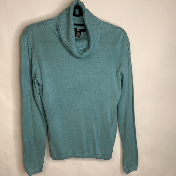 Kial Pale Green Turtleneck Sweater Sz Medium - Picture 5 of 8